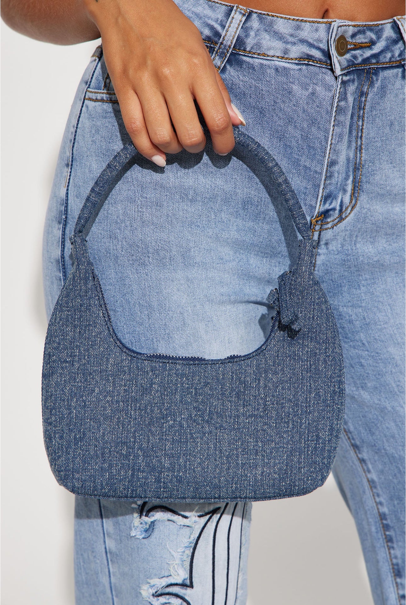 Denim Shoulder Bag(Dark )