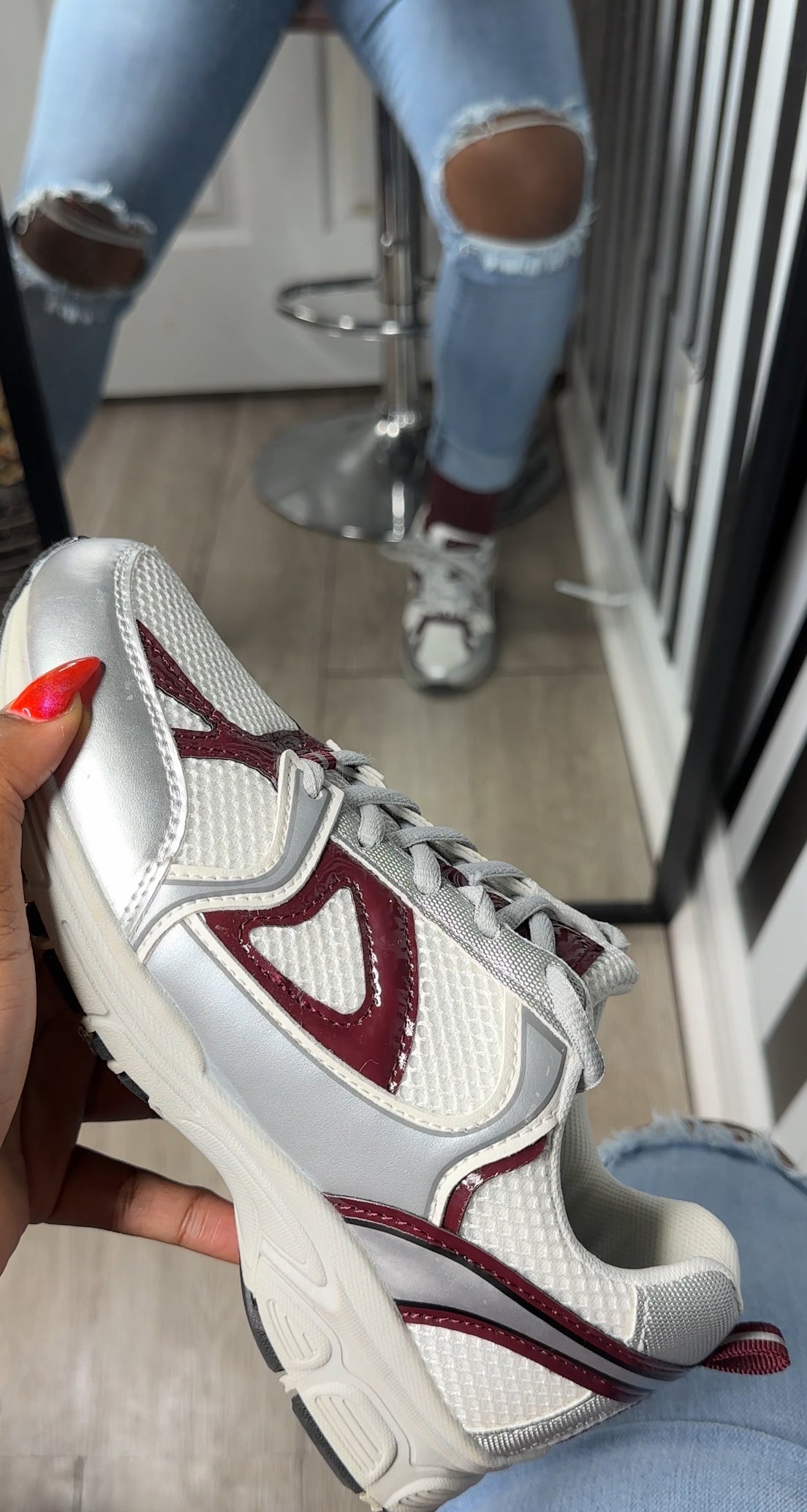 Denali Sneakers (Maroon/ Burgundy)