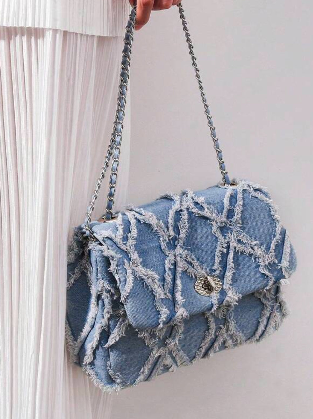 Light Denim Crisscross Crossbody